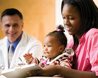Photo of mother and child in doctor's office. Link to Gifts of Retirement Plans. Photo of mother and child in doctor's office. Link to Gifts of Retirement Plans.